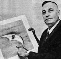 Arnold and his "flying saucer" which wasn't a saucer