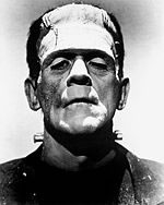 Boris Karloff as "Frankenstein"