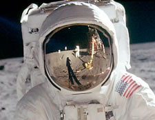 Neal Armstrong on the moon